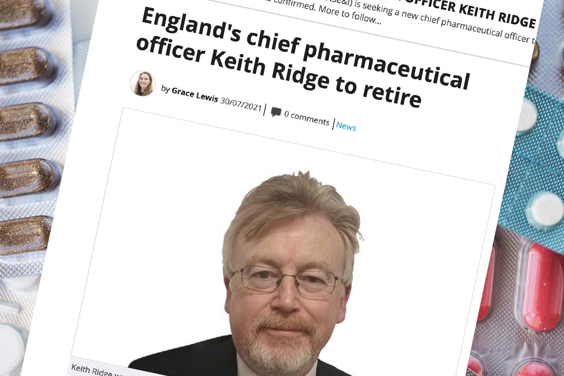 England's chief pharmaceutical officer Keith Ridge to retire in February